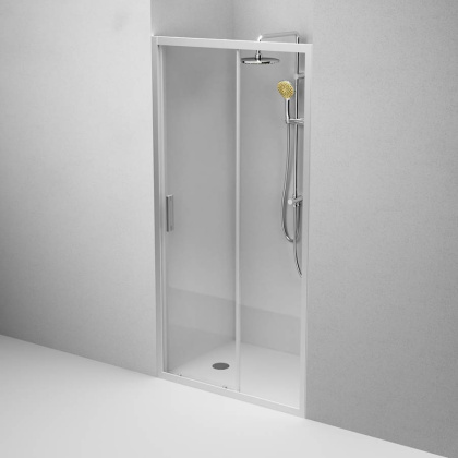 W90G-100-1-195MT Gem Solo Дверь душевая 100х195, стекло прозрачное, профиль матовый Хром