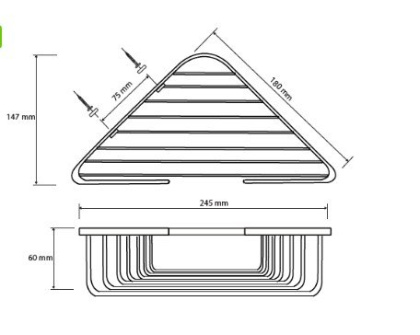 Угловая полочка для мыла - мыльница